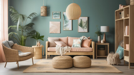  a tropical living room wall beach
