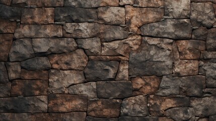 Fototapeta premium cracked natural brown old stone wall texture