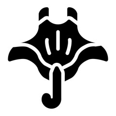 manta ray Solid icon