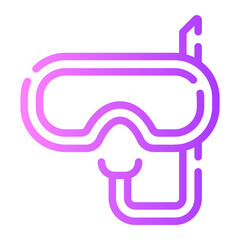 snorkel Line Gradient Icon