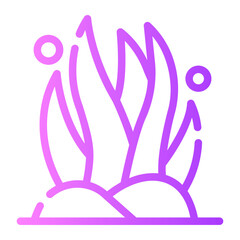 seaweed Line Gradient Icon