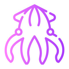 squid Line Gradient Icon