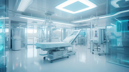 a dedicated professional clinic medical space with high-tech medical equipments healthcare technical room concept