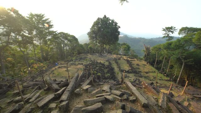 Megalithic sites Gunung Padang, Cianjur, West Java, Indonesia