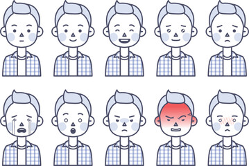 It's a young man who expresses a lot of emotions