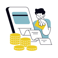 Fintech Icon Illustration