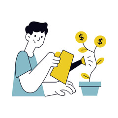 Fintech Icon Illustration
