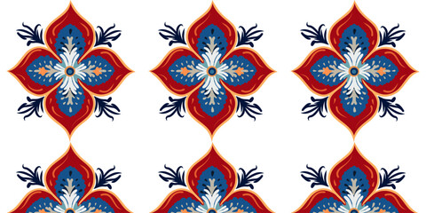 Seamless pattern with mandala ornament. Traditional Arabic, Indian motifs, suitable for fabric and textile, wallpaper, packaging or ceramics.