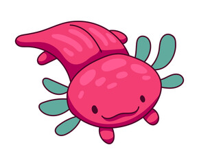 Axolotl Cute Kawaii Character Sticker