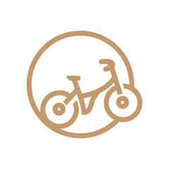 Bicycle Logo, Vehicle Vector, Bicycle Silhouette Icon, Simple Design Inspiration