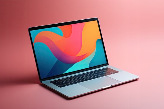 photo of laptop with cool wallpaper an ambiance