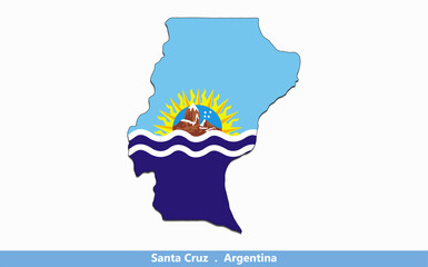 Santa Cruz Flag -  Provinces of Argentina (EPS)