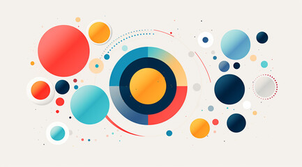 Abstract colorful circle Geometric Pattern background