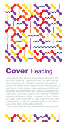 Obraz premium Cover page poster or banner with meatballs style abstract and text filled