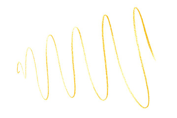 Obraz premium yellow pencil strokes isolated on transparent background