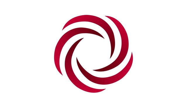 4K animation of a swirly logo ( pink )