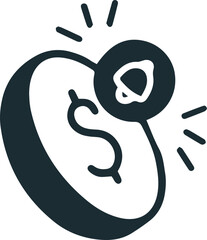 Fintech Icon Illustration with Hand drawn style