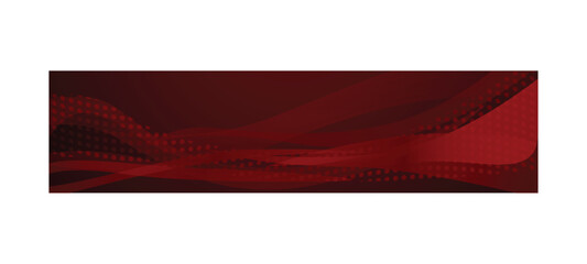 Red abstract wave and grunge halftone banner and poster design