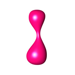 I liquid pink 3D alphabet y2k style