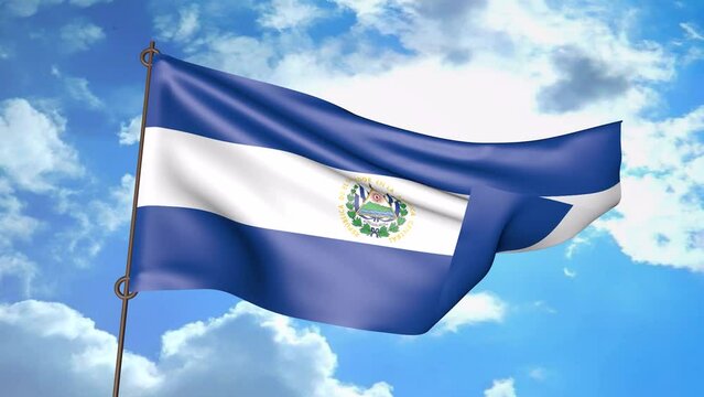BANDERA EL SALVADOR ONDEANDO