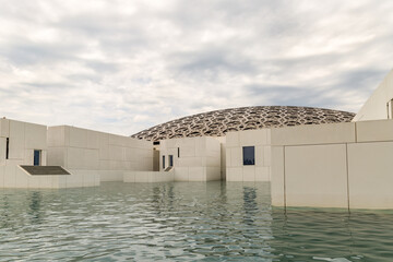 The Louvre Abu Dhabi in Abu Dhabi city, United Arab Emirates