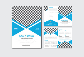 Vector bifold brochure template