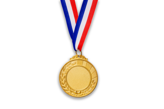 1位の金メダル　透過png画像