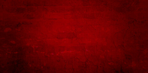 Red in grunge style for portraits, posters. Grunge textures backgrounds. Abstract grunge cracked concrete wall.