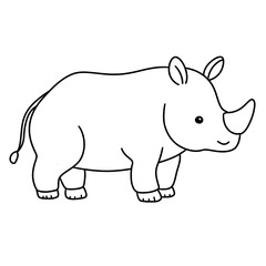 Rhinoceros coloring line