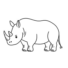Rhinoceros coloring line