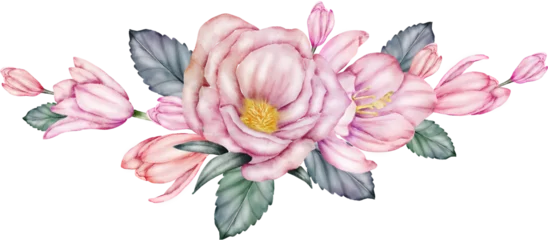 Fototapeten Flower Bouquet Watercolor illustration © Moko22
