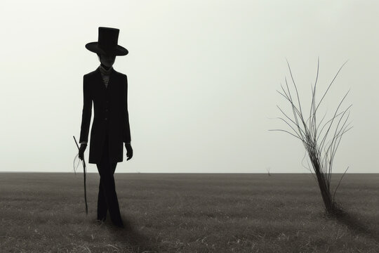 Surreal Voodoopunk, Where Postminimalism meets dreams and drama, creating an evocative and oniric visual journey. Embracing the essence of minimalism in a world of limitless imagination. Generative AI