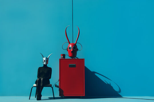 Surreal Voodoopunk, Where Postminimalism meets dreams and drama, creating an evocative and oniric visual journey. Embracing the essence of minimalism in a world of limitless imagination. Generative AI