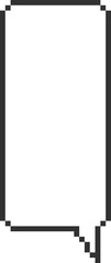 Speech bubble pixel art for game chat and dialogue message. Retro digital balloon box frame. Comment window