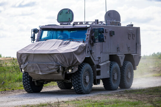Ketrzyn Poland June 23, 2019
VBMR Griffon is a French multi-purpose armoured personnel carrier developed and manufactured by Nexter in cooperation with Arquus and Thales. 