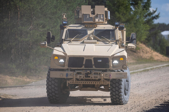Ostrava Czech republic 2022-09-20 The Oshkosh M-ATV is a Mine-Resistant Ambush Protected (MRAP) vehicle developed by the Oshkosh Corporation for the MRAP All Terrain Vehicle (M-ATV) program.
