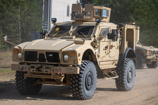 Ostrava Czech republic 2022-09-20 The Oshkosh M-ATV is a Mine-Resistant Ambush Protected (MRAP) vehicle developed by the Oshkosh Corporation for the MRAP All Terrain Vehicle (M-ATV) program.