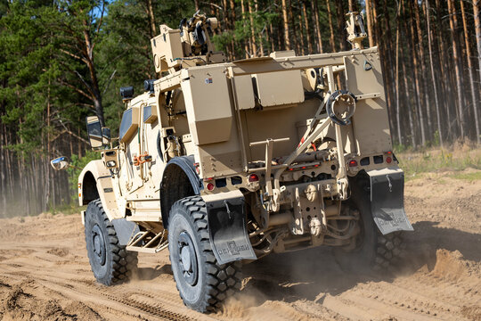 Ostrava Czech republic 2022-09-20 The Oshkosh M-ATV is a Mine-Resistant Ambush Protected (MRAP) vehicle developed by the Oshkosh Corporation for the MRAP All Terrain Vehicle (M-ATV) program.