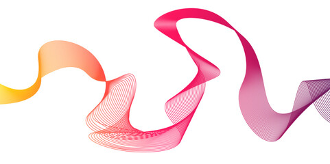 Rainbow wave on the white background. abstract vector red colored sound wave lines.	