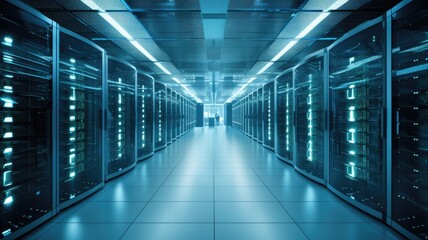 Fototapeta premium Cloud-based infrastructure provision, including virtual machines, storage, and networking