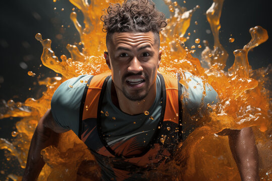 Captivating Professional Advertising Photography: Creating A Promotional Basketball Player With Dynamic Water Splash Effects