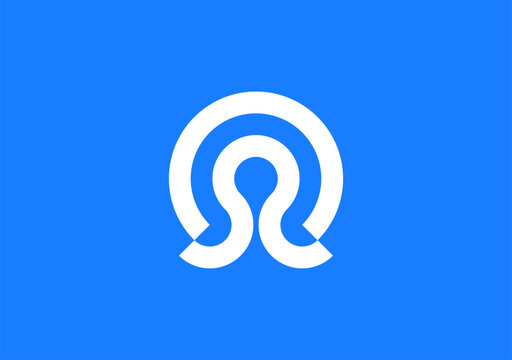 Minimal octopus logomark symbol, based on a circular 'O', intrigues with simplicity and aquatic allure