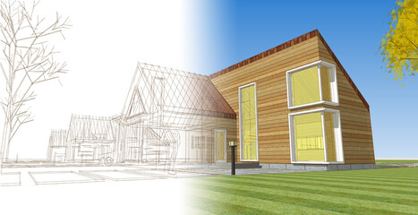 architecture sketch of the house © Svjatoslav