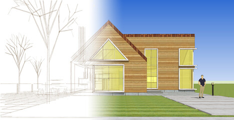 architecture sketch of the house © Svjatoslav