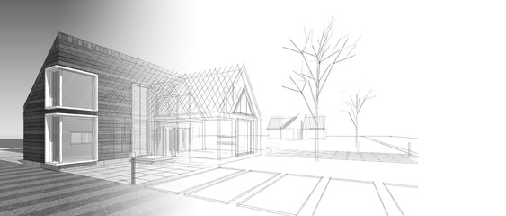 architecture sketch of the house © Svjatoslav