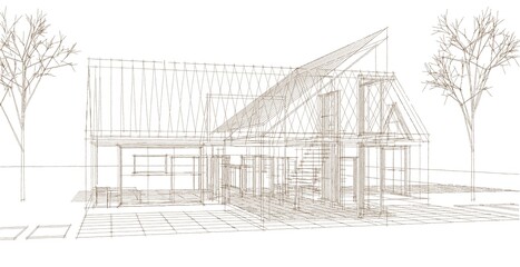 architecture sketch of the house © Svjatoslav
