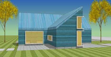 architecture sketch of the house © Svjatoslav