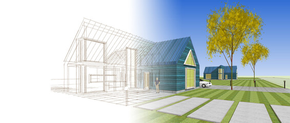 architecture sketch of the house © Svjatoslav