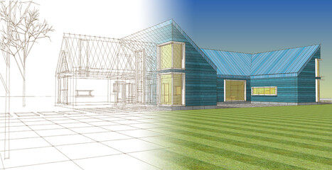 architecture sketch of the house © Svjatoslav