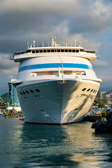 Batumi, Georgia - July 31, 2023: cruise liner in the seaport